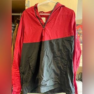 Aeropostale Red and Black Windbreaker Jacket (L)